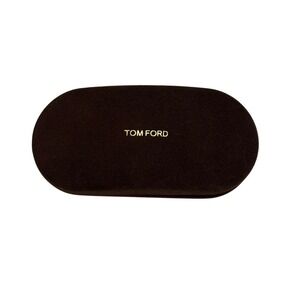Tom Ford Brown Suede Clam Shell Sunglasses Case Hard Shell Glasses Holder